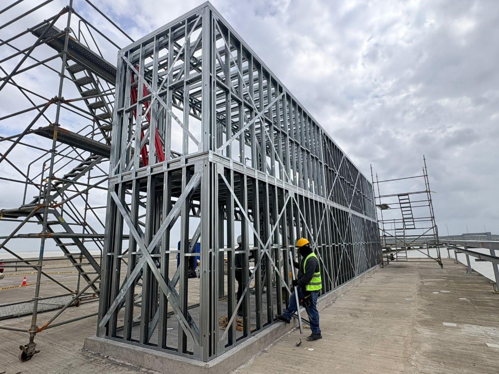 Estructura Steel Frame en obra A.I.P Steel Soluciones